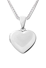 alluring itty-bitty classic heart charm necklace for babies